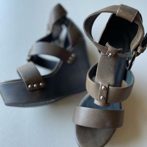 ALL SAINTS WEDGES - BROWN